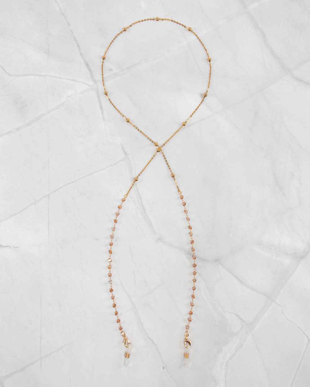 OT Brillenkoord Zoe Beige/Roze