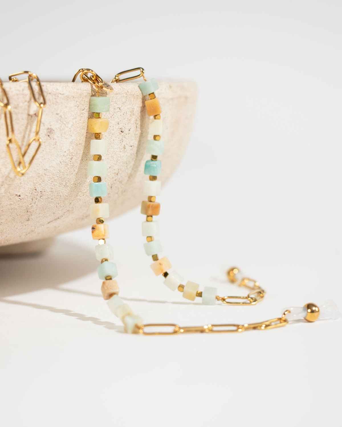 Season Blend ♥ Brillenkoord Amazonite Edelsteen