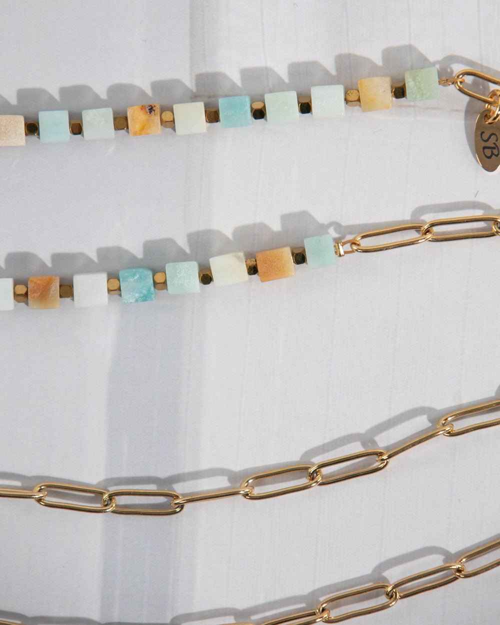 Season Blend ♥ Brillenkoord Amazonite Edelsteen