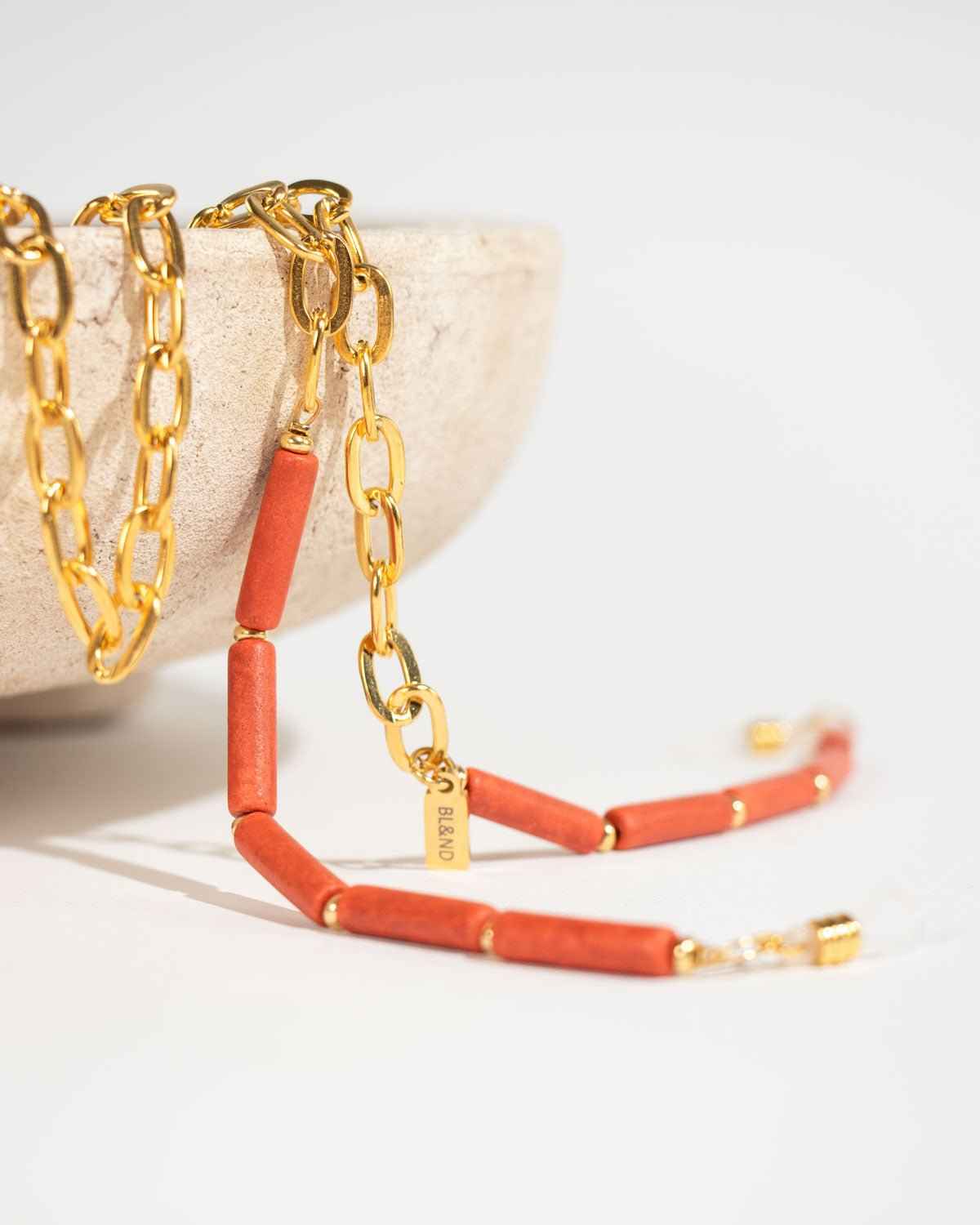 Season Blend ♥ Brillenkoord Keramiek Brick Red