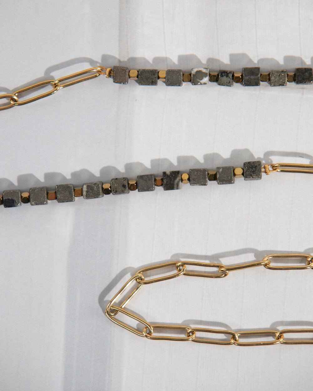 Season Blend ♥ Brillenkoord Pyrite Edelsteen